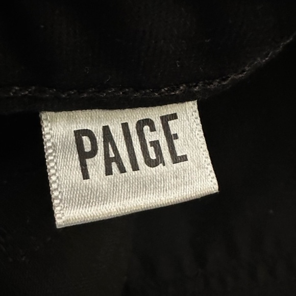 Paige Edgemont Double Zipper Mid-Rise Skinny Jeans, Black, Size 26 - Picture 11 of 12